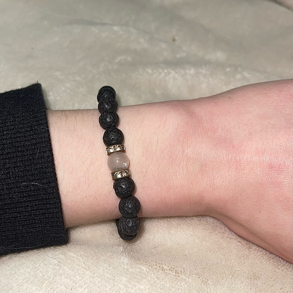 Stretchy Lava Bracelet Hand Made - One Size Fits All